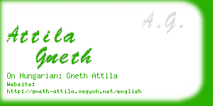 attila gneth business card